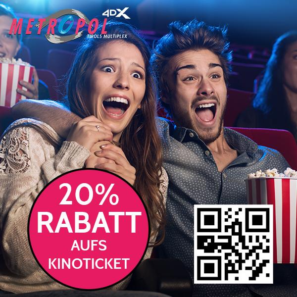 Metropol 20% discount cinema ticket