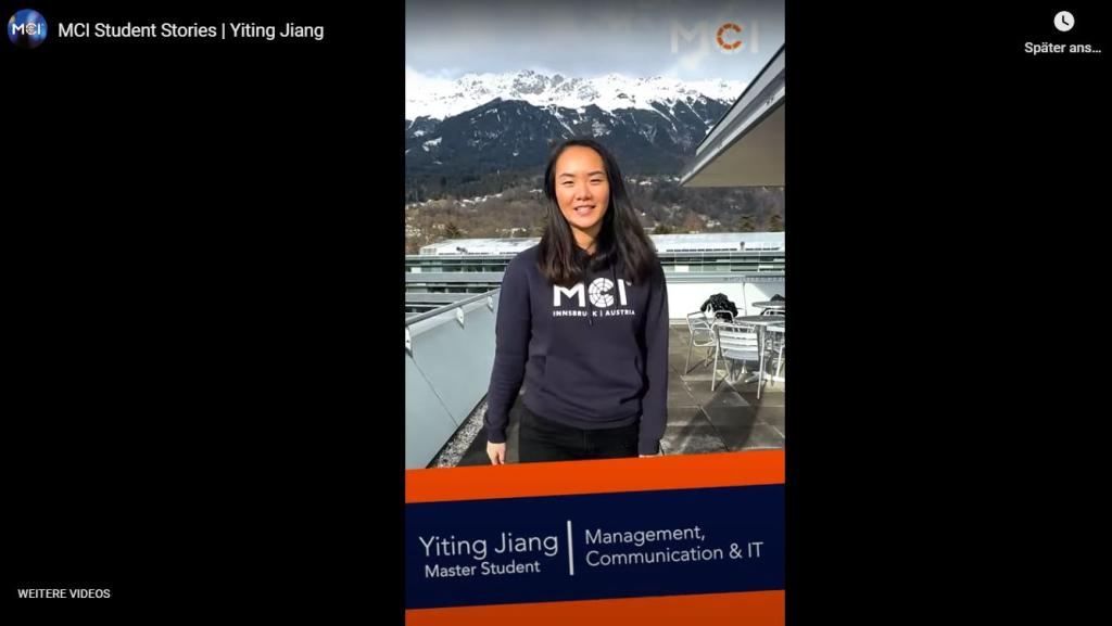 <p>MCI Student Stories | Yiting Jiang</p>