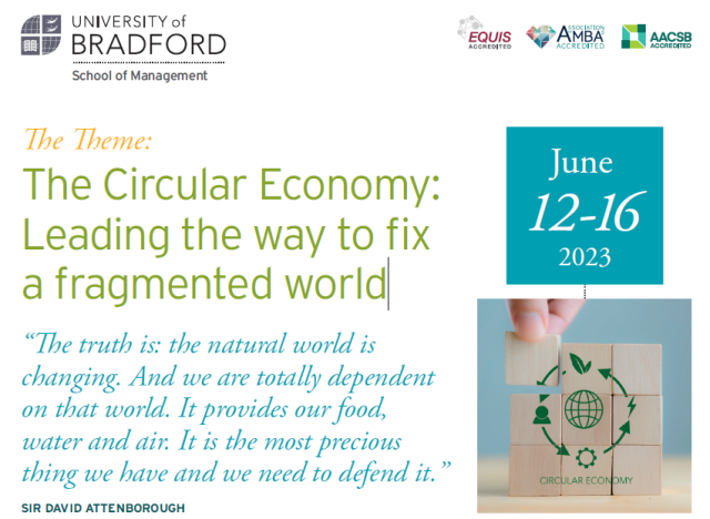 University of Bradford Summer School on Circular Economy