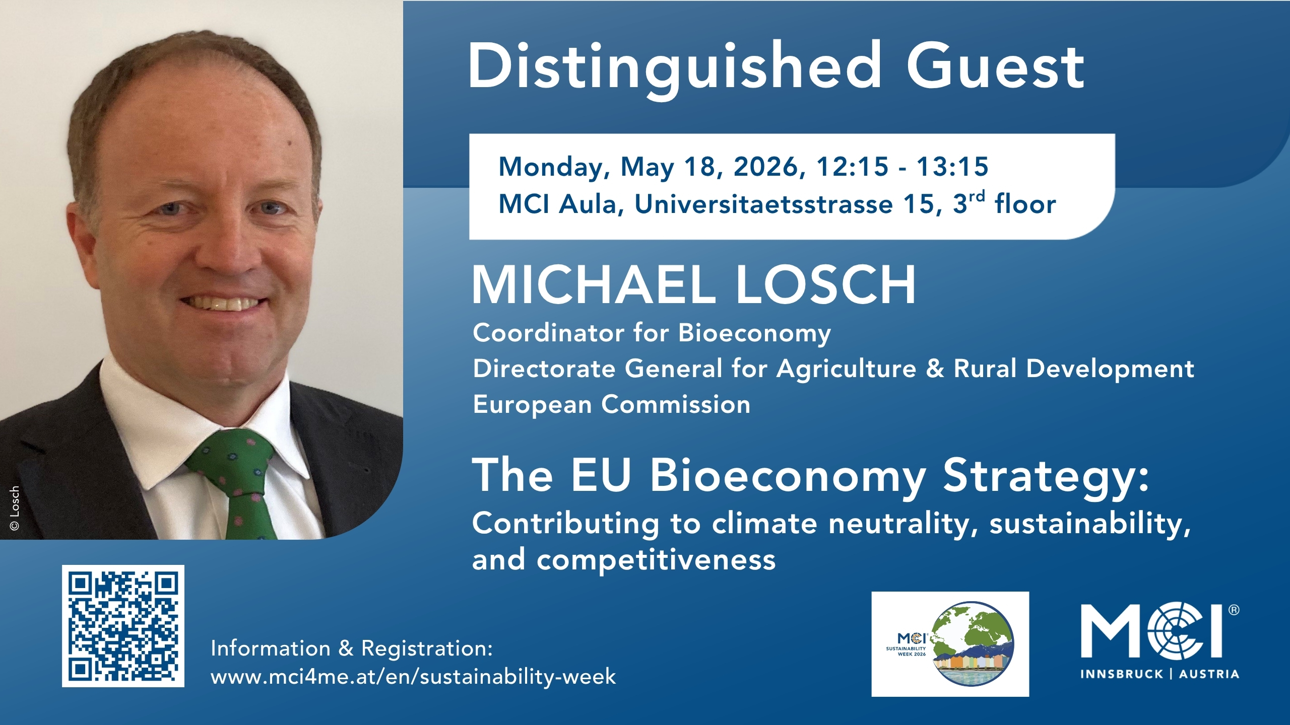 Sustainability Week 2026: Auftakt & Distinguished guest lecture