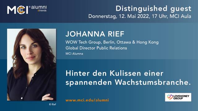 Johanna Rief zu Gast am MCI