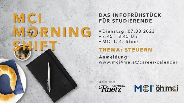 MCI Morningshift – Thema Steuern