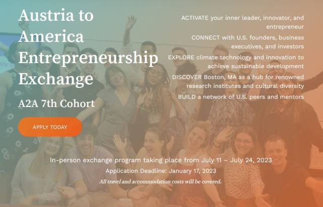 Austria to America Entrepreneurship Exchange 