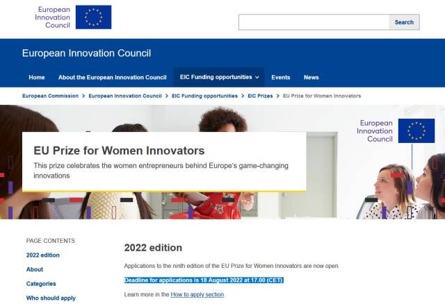 EU Prize for Women Innovators