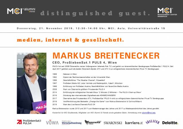 Markus Breitenecker am MCI