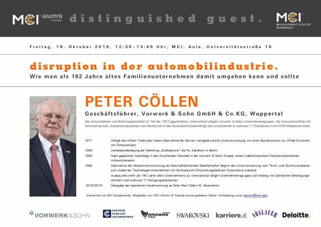 Peter Cöllen am MCI