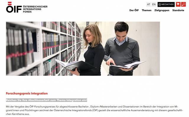 Forschungspreis Integration