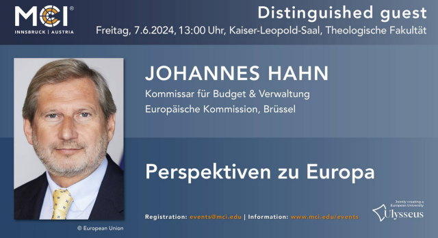 Johannes Hahn, EU-Kommissar für Budget & Verwaltung