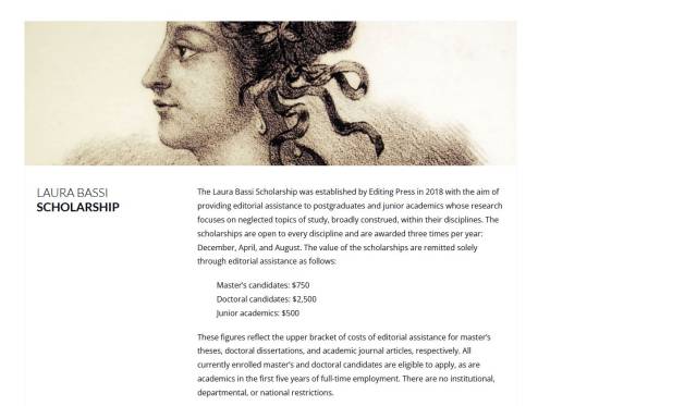 Laura Bassi Scholarship
