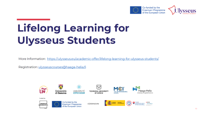 Lifelong Lerning for Ulysseus Students