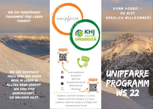 Unipfarre programm WS 22