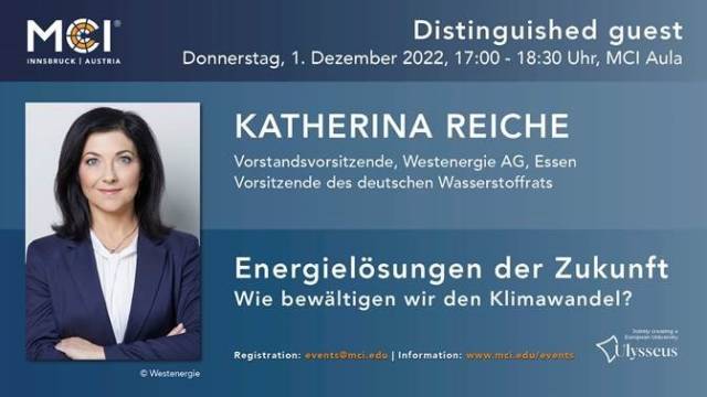 Distinguished Guest: KATHERINA REICHE