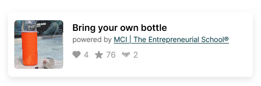 Bring your own bottle