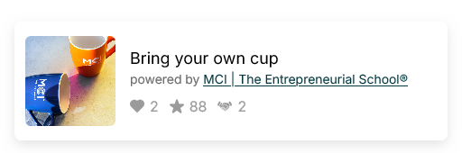 Bring your own cup