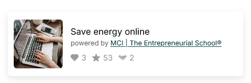 Save energy