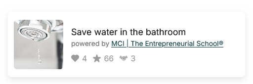 Save water